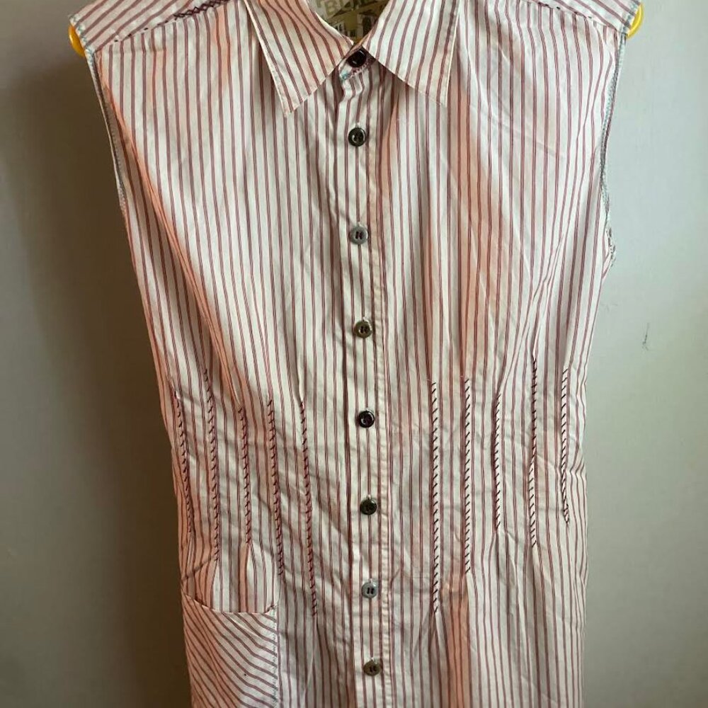 Sleeveless Cotton Shirt